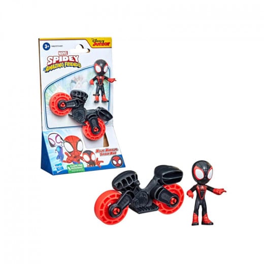 Hasbro Disney Junior Spidey Figure with Motorcycle