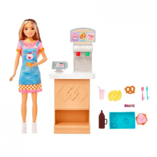 Barbie Doll and Snack Playset with Color-Change Feature and Accessories