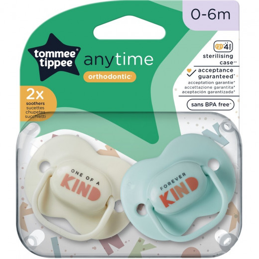 Tommee Tippee Anytime Soothers, Symmetrical Orthodontic Design