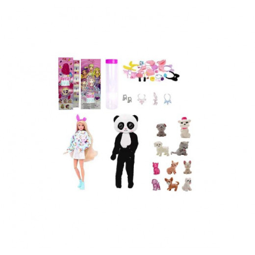Cute Barbie Doll With 1 Set Of Animal Plush Fashion Clothes, Panda