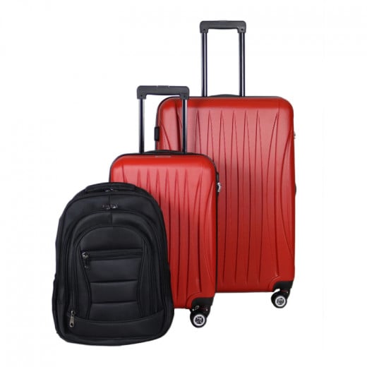 Princess Traveller Suitcases Red/Black Color, 3 Pieces