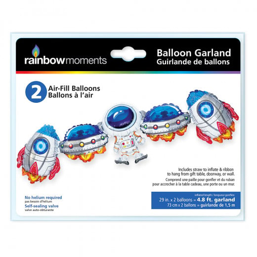 Rainbow Moments Balloon Garland, Space Design