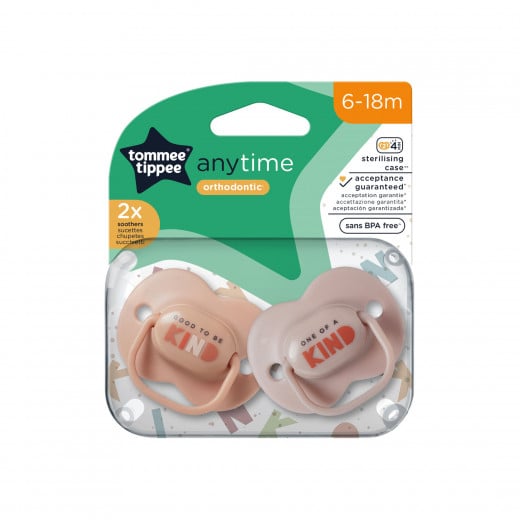 Tommee Tippee Anytime Soother, Pack Of 2, 6-18 Months