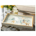 English Home Bamboo Glass Decorative Tray, 31*46 Cm