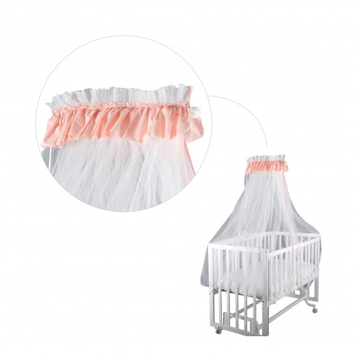 Baby Bed Mosquito Net Cloud L Shaped Pink