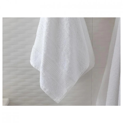 English Home Pure Basic Face Towel, White Color, 50*90 Cm