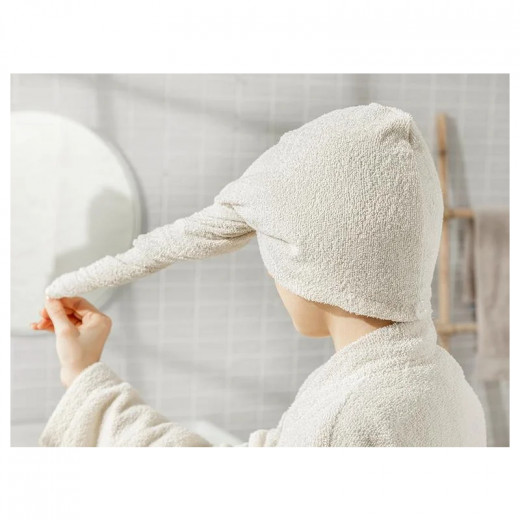 English Home Plain Cotton Hair Bonnet, Light Beige Color