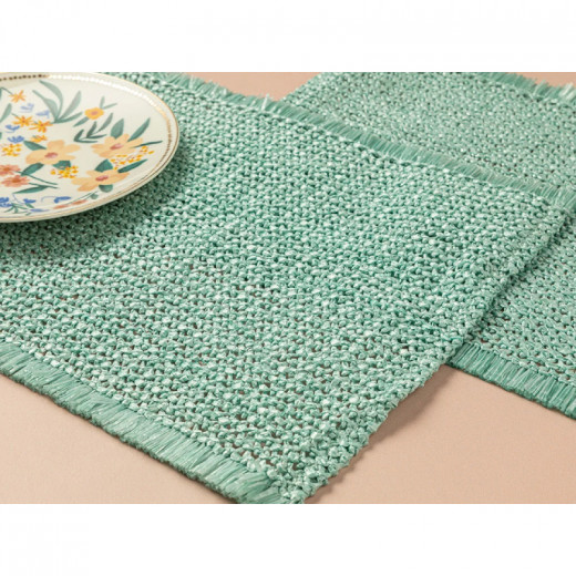 English Home Festival Placemat, Green, 30x45 cm, 2 Pieces