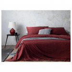 English Home Aurora Silky Touch Super King Plus Size Duvet Cover Set, Red Color, Size 240*260 Cm, 4 Pieces