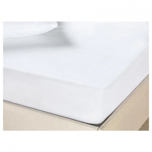 English Home Pure Welsoft Waterproof For One Person Mattress Pad, White Color, 100*200+30 Cm