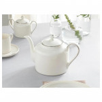 English Home Torino Porcelain Teapot, Silver Color, 1150 Ml