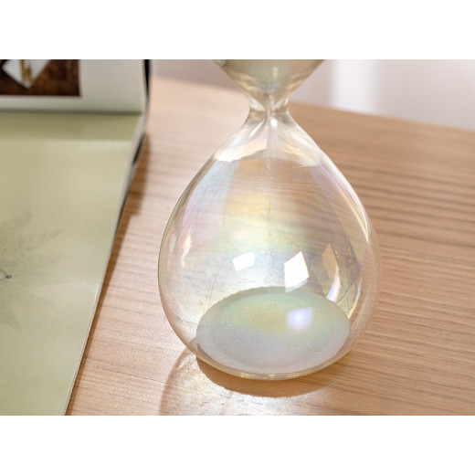 English Home Shine Glass 30 Min Hourglass, 8x7 Cm