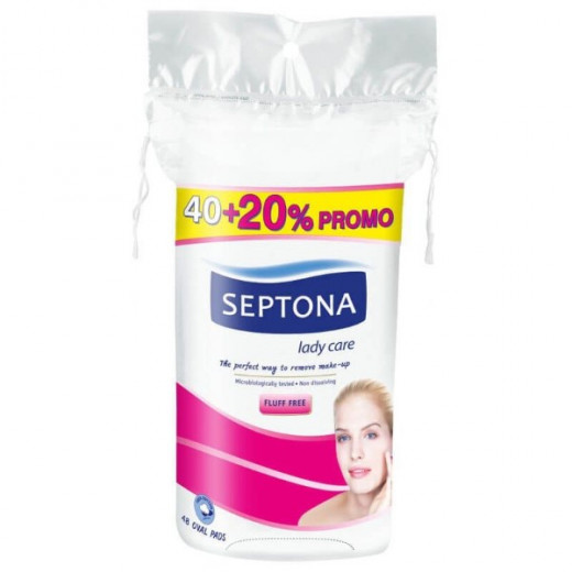 Septona Cotton Pads Oval 40 Pieces + 25% Promo Pack