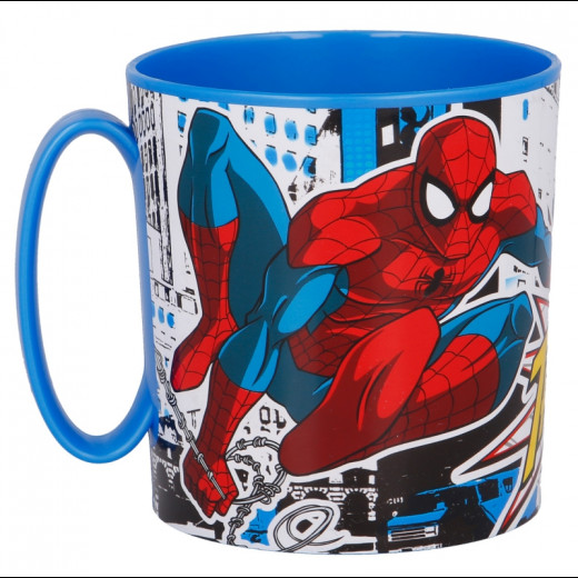 Stor Plastic Microwave Mug, Spiderman Design, 350 Ml