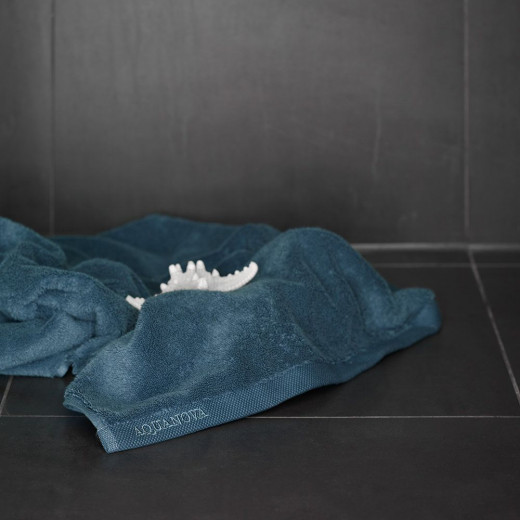 منشفة استحمام لندن قطن, لون ازرق غامق, 70*130 سم من أكوانوفا