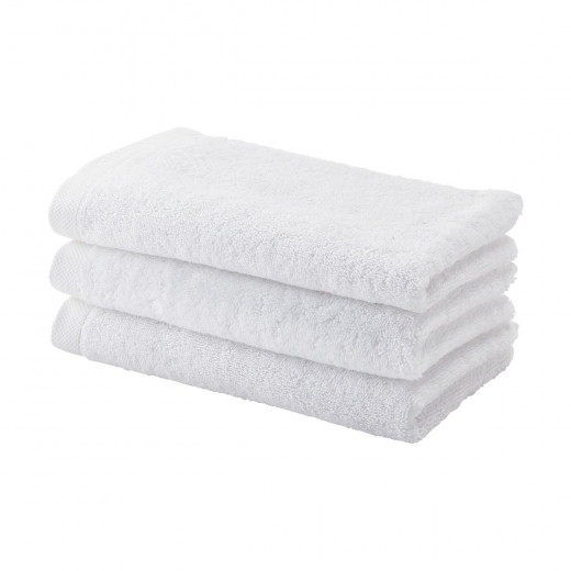 Aquanova London Aquatic Guest Towel, White Color, 30*50 Cm