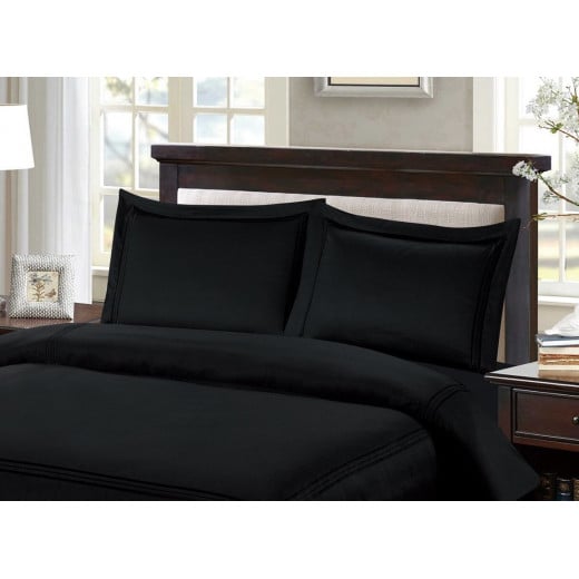 Armn Nature Soft Pillowcase Set, Queen 50*70cm, Black, 2 Pieces