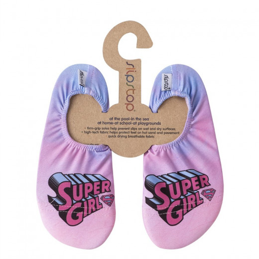 Slipstop Pool Shoes, Super Girl Design , Large Size