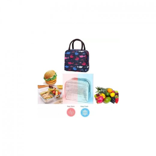 Lunch Bag Insulated Cooler Bag, Flamingo Pink Design