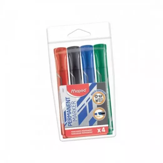 Maped Permanent Jumbo Marker 4 Pieces