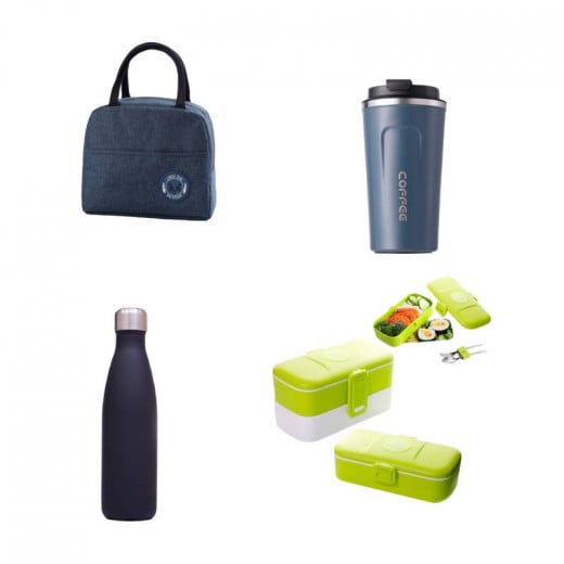 Steel Coffee , Lunch Bag,Look Back Lunch Box for Kids Adults ,Thermos Water Bottle