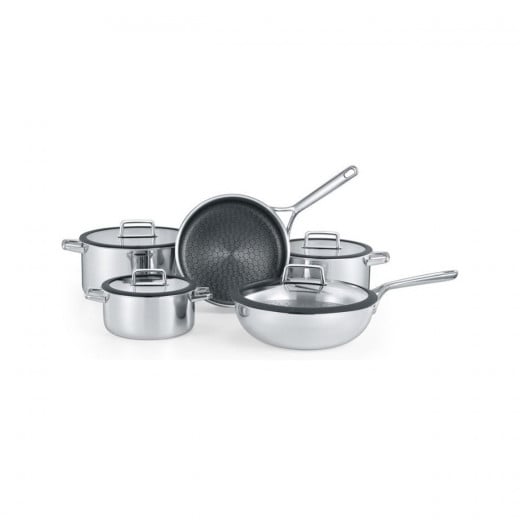 Arshia Stainless Steel Cookware , Heavy Duty Nonstick , 10 Pieces