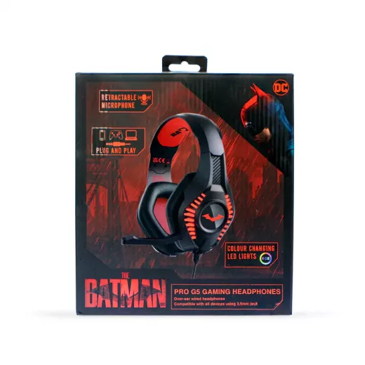 Gaming Headphones With Colour Changing Led Lights Batman Design