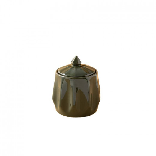 English Home Genoa Ceramic Sugar Bowl, Green Color 7,5 Cm