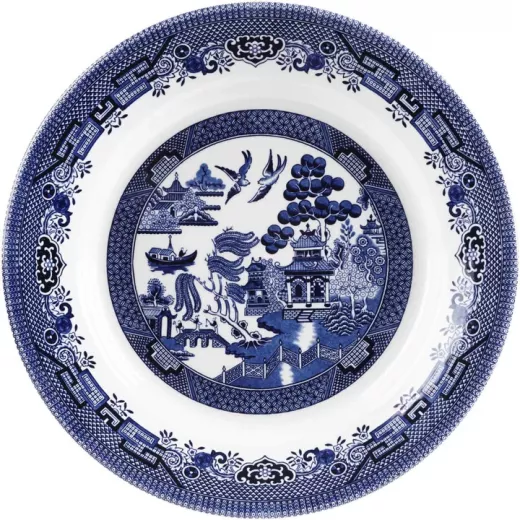 Churchill Blue Willow Pasta Bowl Plate, 28.5cm