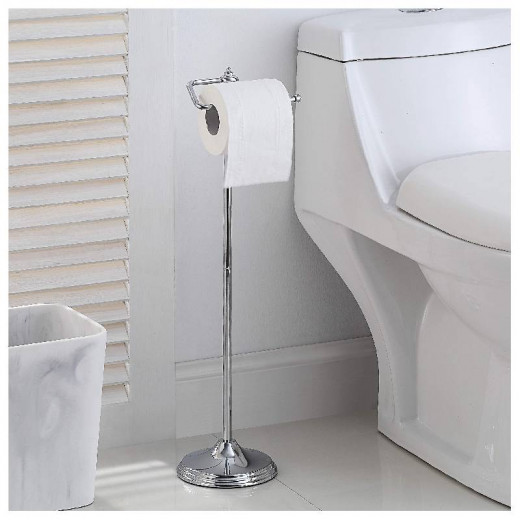 ARMN Delta Toilet Paper Holder Stand, Nickel Toned