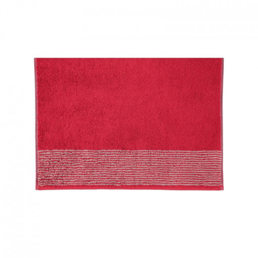 Cawo Two-Tone Washcloth, Red Color, 30x30 Cm