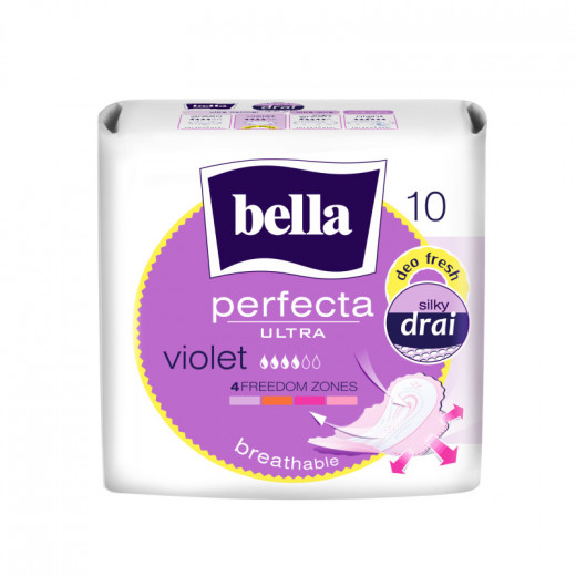 Bella Perfecta Ultra Violet Silky Drai, With Wings, Deo Fresh, 10 Pieces