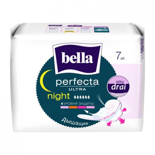 Bella Perfecta Ultra Night Silky Drai, With Wings, 7 Pieces