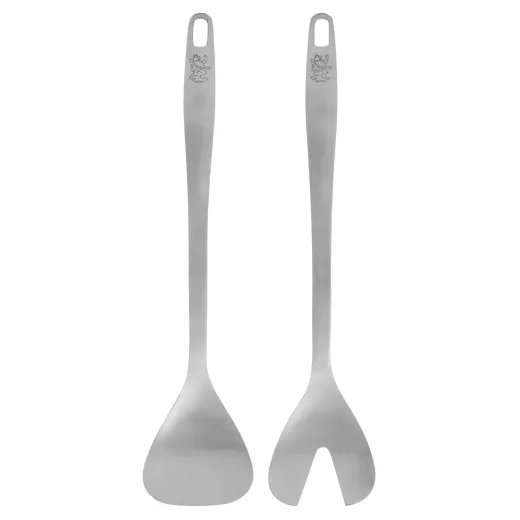 Stanley Rogers Salad Servers Satin Stainless Steel, 32 Cm, 2 Pieces
