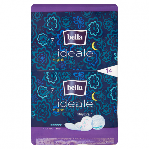 Bella Ideale Sanitary Pads Night Stay Drai, 14 Pieces