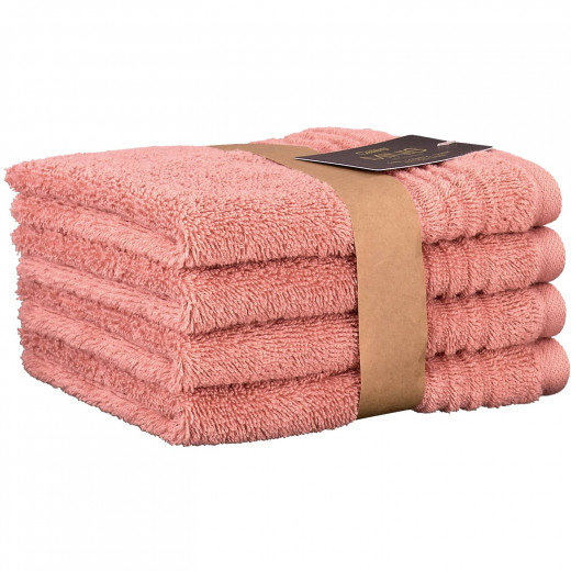 Cawo Minis Washcloth Set, Pink Color, 30x30 Cm, 4 Pieces