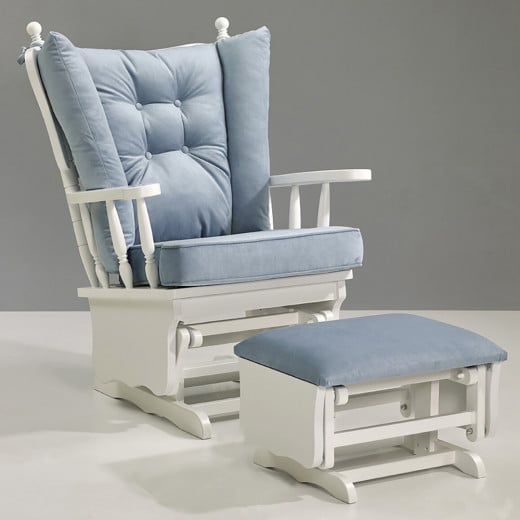 Meltem Nursery Rocking Chair Set Blue