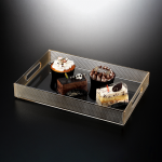 Vague Acrylic Serving Tray 38 centimeters x 25.5 centimeters x 5 centimeters Golden