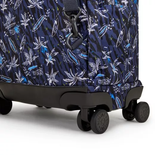 Kipling-New Zea-Large Wheeled Backpack Surf Sea Print