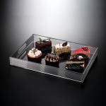 Vague Acrylic Serving Tray 38 centimeters x 25.5 centimeters Clear