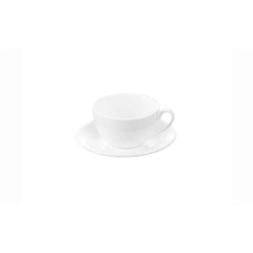 Wilmax Olivia Teacup & Coaster Set - White  250ml