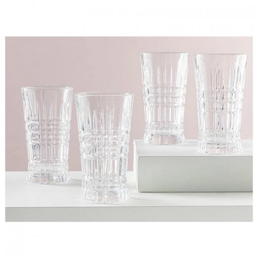 English Home Uni Soft Drink Glass, Transparent, 290 Ml, 4 Pieces