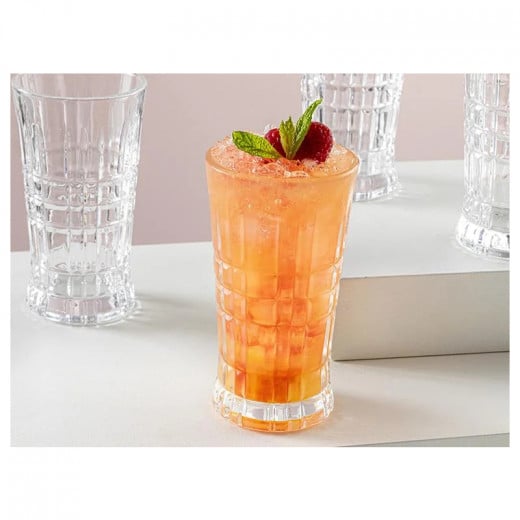 English Home Uni Soft Drink Glass, Transparent, 290 Ml, 4 Pieces