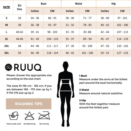 RUUQ Women's Nursing Bodysuit Long Sleeve with Hijab Cap - Black - 2XL