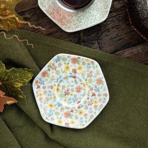 English Home Floweret Porcelain Tea Plate  Colorful  12 cm