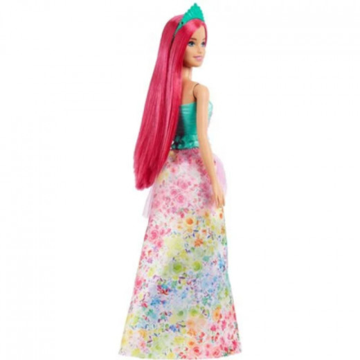 دمية الأميرة دريمتوبيا ذات الشعر الوردي الداكن من باربي