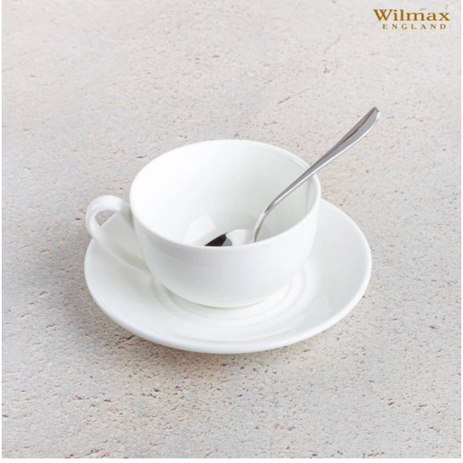 Wilmax Teacup & Coaster Set - White 215ml