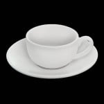 Wilmax  Cappuccino Cup & Coaster Set - White 180ml
