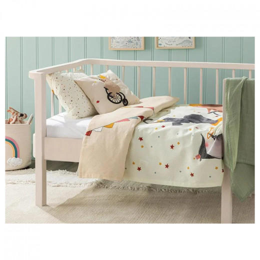 English Home Carnival Cotton Baby Pike Blanket, Beige, 100x150 Cm