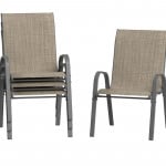 Arwad Amopatio Patio Chairs Outdoor Stackable Dining Chairs  Deck Brown, 1 Piece
